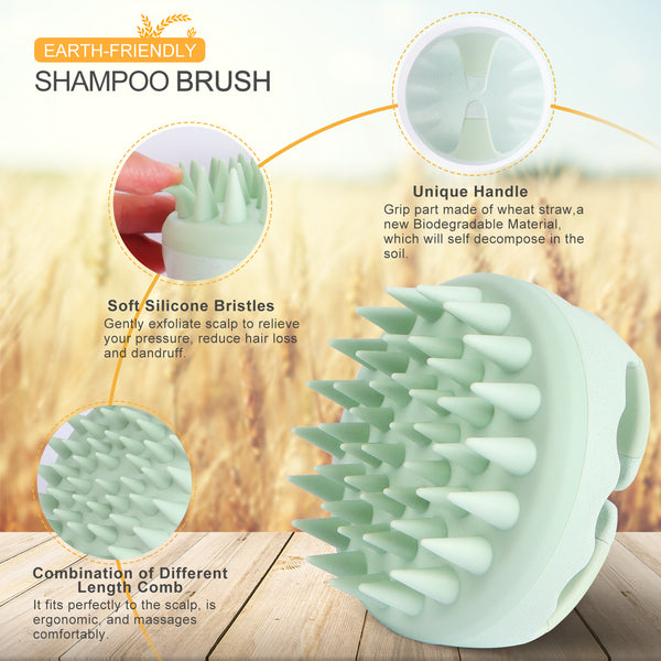 Hair Scalp Massager Shampoo Brush  Soft Silicone Brush Great For Dandruff