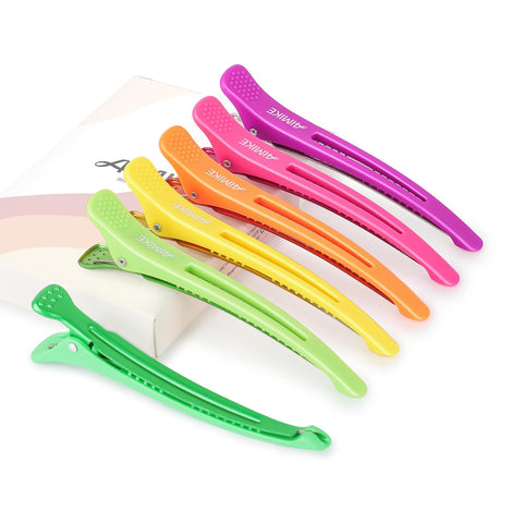 Neon Color Hair Clips for Sectioning