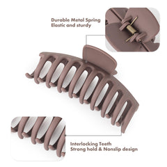 Earth Tone Banana Hair Claw Clips